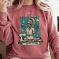 FCS Teacher Skeleton Halloween Family And Consumer Science Comfort Colors Sweatshirt Crimson
