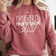 Field Day 2025 Fourth Grade School Teacher Kids Red Comfort Colors Sweatshirt Crimson