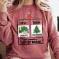First Educate Then Celebrate Christmas Teacher Winter Break Comfort Colors Sweatshirt Crimson First Educate Then Celebrate Christmas Teacher Winter Break Comfort Colors Sweatshirt Crimson