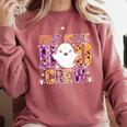 First Grade Boo Crew Teacher Student Halloween Costume Comfort Colors Sweatshirt Crimson