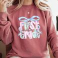 First Grade Coquette Bow Girls Teacher Team 1st Grade Squad Comfort Colors Sweatshirt Crimson First Grade Coquette Bow Girls Teacher Team 1st Grade Squad Comfort Colors Sweatshirt Crimson