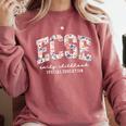 Floral ECSE Early Childhood Special Education SPED Teacher Comfort Colors Sweatshirt Crimson Floral ECSE Early Childhood Special Education SPED Teacher Comfort Colors Sweatshirt Crimson