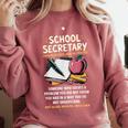 Front Office Teacher Admin Meaning School Secretary Comfort Colors Sweatshirt Crimson