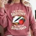 Front Office Teacher Admin Mother I'm A School Secretary Comfort Colors Sweatshirt Crimson