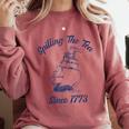 Fun 4th Of July Spilling The Tea Since 1773 History Teacher Comfort Colors Sweatshirt Crimson Fun 4th Of July Spilling The Tea Since 1773 History Teacher Comfort Colors Sweatshirt Crimson