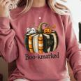 Fun Fall Book Lover Cute Teacher Student Halloween Comfort Colors Sweatshirt Crimson