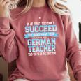 Fun German Teacher Appreciation Language Class Saying Comfort Colors Sweatshirt Crimson
