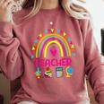 Future Kids Career Teacher Rainbow Boy Girl Graduations Comfort Colors Sweatshirt Crimson Future Kids Career Teacher Rainbow Boy Girl Graduations Comfort Colors Sweatshirt Crimson