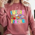 Future Teacher Kid's Career Comfort Colors Sweatshirt Crimson Future Teacher Kid's Career Comfort Colors Sweatshirt Crimson