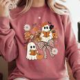 Ghost Reading Books Halloween Bow Spooky Teacher Student Comfort Colors Sweatshirt Crimson Ghost Reading Books Halloween Bow Spooky Teacher Student Comfort Colors Sweatshirt Crimson