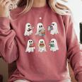 Ghost Reading Books Teacher Halloween Librarian Cute Boook Comfort Colors Sweatshirt Crimson Ghost Reading Books Teacher Halloween Librarian Cute Boook Comfort Colors Sweatshirt Crimson