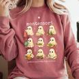 Ghosts Halloween Montessori Teacher Educator Costume Comfort Colors Sweatshirt Crimson Ghosts Halloween Montessori Teacher Educator Costume Comfort Colors Sweatshirt Crimson