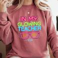 In My Glowing Teacher Era Groovy Colorful Bright Comfort Colors Sweatshirt Crimson In My Glowing Teacher Era Groovy Colorful Bright Comfort Colors Sweatshirt Crimson