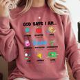 God Says Im Teacher Christian Back To School Religious Comfort Colors Sweatshirt Crimson God Says Im Teacher Christian Back To School Religious Comfort Colors Sweatshirt Crimson