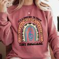 Good Day To Teach Tiny Musicians Piano Music Teacher Women Comfort Colors Sweatshirt Crimson