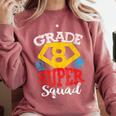 Grade 8 Super Squad Superhero Teacher Team Comfort Colors Sweatshirt Crimson Grade 8 Super Squad Superhero Teacher Team Comfort Colors Sweatshirt Crimson