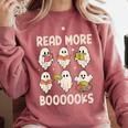 Groovy Halloween Ghost Read More Boooooks Librarian Teacher For Men Women Kids Comfort Colors Sweatshirt Crimson Groovy Halloween Ghost Read More Boooooks Librarian Teacher For Men Women Kids Comfort Colors Sweatshirt Crimson