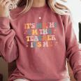 Groovy Its Me Hi Im The Teacher It’s Me Back To School Comfort Colors Sweatshirt Crimson Groovy Its Me Hi Im The Teacher It’s Me Back To School Comfort Colors Sweatshirt Crimson