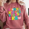 Groovy In My Middle School Era Back To School Teacher Comfort Colors Sweatshirt Crimson Groovy In My Middle School Era Back To School Teacher Comfort Colors Sweatshirt Crimson