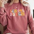 Groovy Retro School Psych Teacher School Psychologist For Men Women Girls Kids Comfort Colors Sweatshirt Crimson Groovy Retro School Psych Teacher School Psychologist For Men Women Girls Kids Comfort Colors Sweatshirt Crimson
