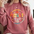 Groovy Title 1 Crew Cute Title 1 Reading Teacher Men Women Kids Comfort Colors Sweatshirt Crimson