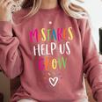 Growth Mindset Positive Back To School Teacher Student Comfort Colors Sweatshirt Crimson