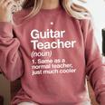 Guitar Teacher Definition Musician Music Men Women Girls Kids Comfort Colors Sweatshirt Crimson