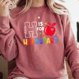 H Is For Head Start Teacher First Day Of School Tee Comfort Colors Sweatshirt Crimson H Is For Head Start Teacher First Day Of School Tee Comfort Colors Sweatshirt Crimson