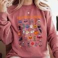 Halloween Alphabet ABCs Learning Kindergarten Teacher Comfort Colors Sweatshirt Crimson Halloween Alphabet ABCs Learning Kindergarten Teacher Comfort Colors Sweatshirt Crimson