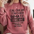 Halloween Calculus Teacher Prisoner Costume Comfort Colors Sweatshirt Crimson