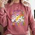 Halloween Floral Ghost Teacher Are You Falloween Directions Comfort Colors Sweatshirt Crimson Halloween Floral Ghost Teacher Are You Falloween Directions Comfort Colors Sweatshirt Crimson