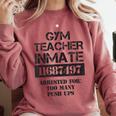 Halloween Gym Teacher Prisoner Costume Comfort Colors Sweatshirt Crimson Halloween Gym Teacher Prisoner Costume Comfort Colors Sweatshirt Crimson