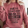 Halloween Math Teacher Prisoner Costume Comfort Colors Sweatshirt Crimson Halloween Math Teacher Prisoner Costume Comfort Colors Sweatshirt Crimson