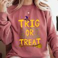Halloween Math Teacher Trig Or Treat Student School College Comfort Colors Sweatshirt Crimson Halloween Math Teacher Trig Or Treat Student School College Comfort Colors Sweatshirt Crimson