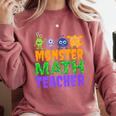 Halloween Monster Math Teacher Men Women Comfort Colors Sweatshirt Crimson Halloween Monster Math Teacher Men Women Comfort Colors Sweatshirt Crimson