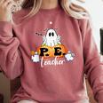 Halloween PE Teacher Ghosts Pumpkins Sports Lover Comfort Colors Sweatshirt Crimson Halloween PE Teacher Ghosts Pumpkins Sports Lover Comfort Colors Sweatshirt Crimson