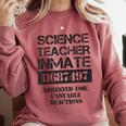 Halloween Science Teacher Prisoner Costume Comfort Colors Sweatshirt Crimson Halloween Science Teacher Prisoner Costume Comfort Colors Sweatshirt Crimson