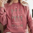 Halloween Skeleton Math Fraction Teacher Men Women Comfort Colors Sweatshirt Crimson