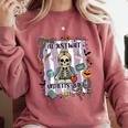 Halloween Skeleton Teacher I'Ll Just Wait Until It's Quiet Comfort Colors Sweatshirt Crimson Halloween Skeleton Teacher I'Ll Just Wait Until It's Quiet Comfort Colors Sweatshirt Crimson