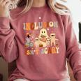 Halloween SLP Sped Teacher Groovy Inclusion Isn't Scary Comfort Colors Sweatshirt Crimson Halloween SLP Sped Teacher Groovy Inclusion Isn't Scary Comfort Colors Sweatshirt Crimson