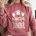 Halloween Teacher Nothing Scares Me Women Men Teachers Comfort Colors Sweatshirt Crimson Halloween Teacher Nothing Scares Me Women Men Teachers Comfort Colors Sweatshirt Crimson