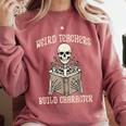 Halloween Weird Teachers Build Character Costume Men Women Comfort Colors Sweatshirt Crimson