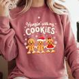 Hangin With My Cookies Gingerbread Christmas Teacher Comfort Colors Sweatshirt Crimson Hangin With My Cookies Gingerbread Christmas Teacher Comfort Colors Sweatshirt Crimson