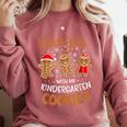 Hangin My Kindergarten Cookie Gingerbread Christmas Teacher For Men Women Kids Comfort Colors Sweatshirt Crimson