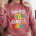 Happy 100th Day Of School 100 Days Of School Teacher Student Comfort Colors Sweatshirt Crimson Happy 100th Day Of School 100 Days Of School Teacher Student Comfort Colors Sweatshirt Crimson