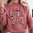Happy 100th Day Of School Leopard Print Teacher Student Kids Comfort Colors Sweatshirt Crimson Happy 100th Day Of School Leopard Print Teacher Student Kids Comfort Colors Sweatshirt Crimson