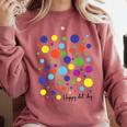Happy Dot Day 2025 Polka Dot Boys Girls Kids Teacher Dot Day Comfort Colors Sweatshirt Crimson Happy Dot Day 2025 Polka Dot Boys Girls Kids Teacher Dot Day Comfort Colors Sweatshirt Crimson