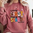 Happy First Day Of School PE Teacher Life Back To School Comfort Colors Sweatshirt Crimson