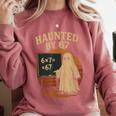 Haunted By 67 Ghost Math Joke Student Halloween Nerd Teacher Comfort Colors Sweatshirt Crimson Haunted By 67 Ghost Math Joke Student Halloween Nerd Teacher Comfort Colors Sweatshirt Crimson