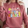 Hello Fifth Grade Team 5th Grade Back To School Teacher Kids Comfort Colors Sweatshirt Crimson Hello Fifth Grade Team 5th Grade Back To School Teacher Kids Comfort Colors Sweatshirt Crimson